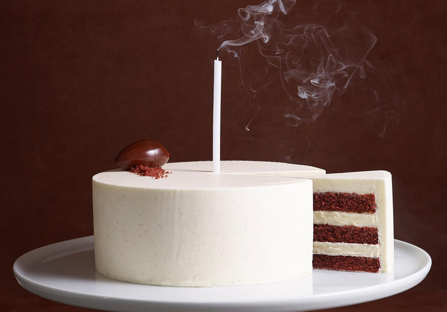 Bouchon Bakery red velvet birthday cake