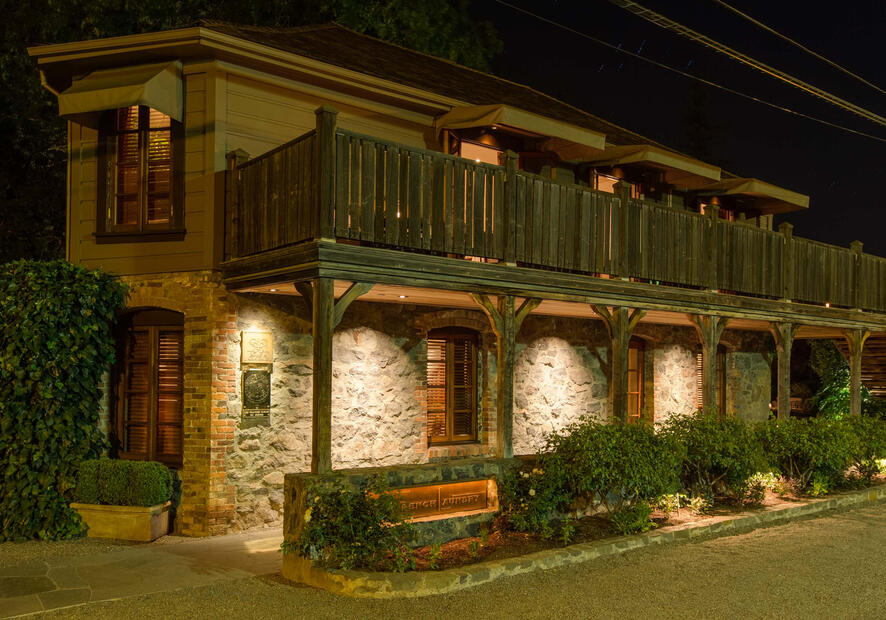 The French Laundry exterior; night